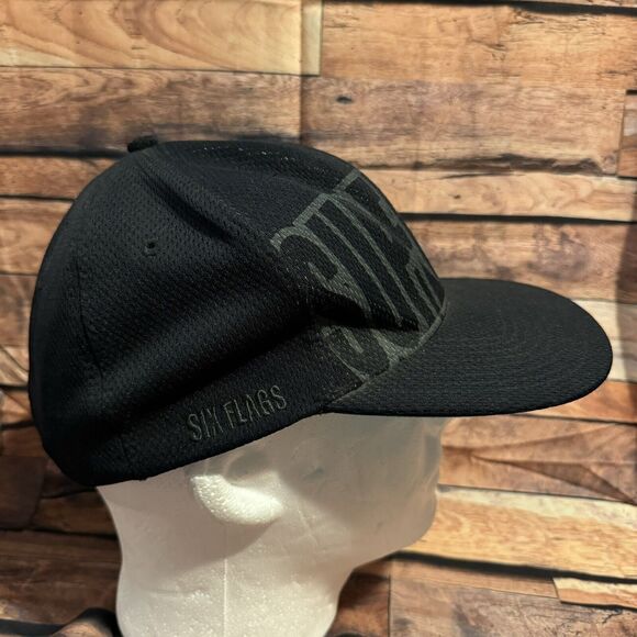 Six Flags Superman Hat Cap SnapBack Adjustable Black Blue Logo DC Comics Hero - Picture 2 of 7